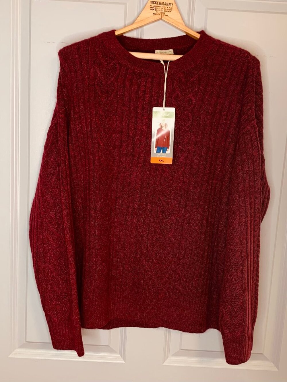 Legendary Outfitters Women's Red Cozy Cable Knit Sweater, Size XXL, NWT